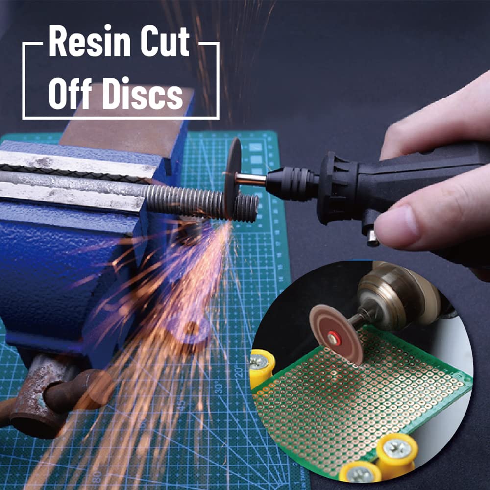 Cutting Discs Compatible with Dremel Rotary Tool, HSS Circular Saw Blades, Diamond Cutting Wheels, Resin Cutting Discs, Cutting Wheel Set for Wood Metal Plastic Stone Glass DIY Crafts