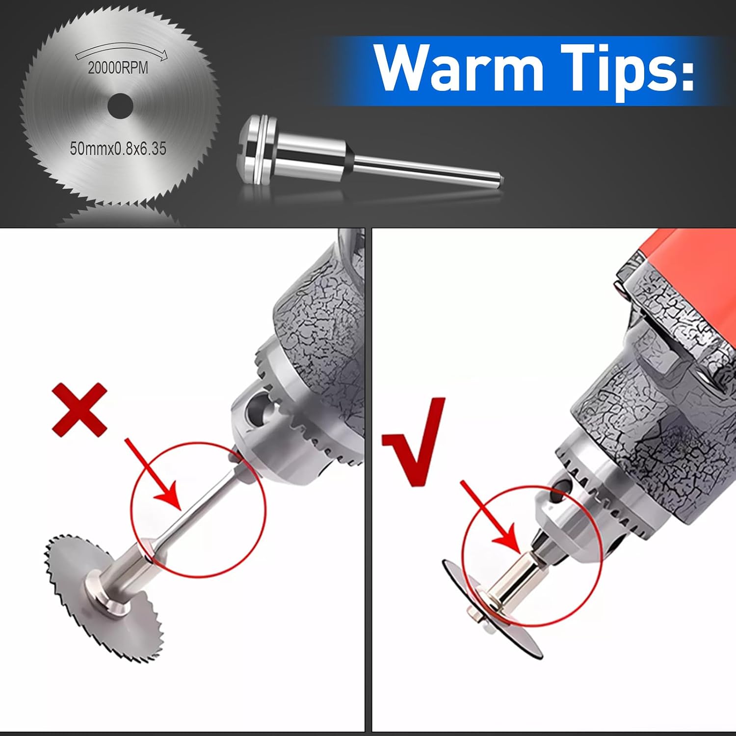 Cutting Discs for Dremel Rotary Tool, HSS Circular Saw Blades, 545 Diamond Cutting Wheel, Resin Cutting Discs, Cutting Wheel Set for Cutting Wood Metal Plastic Stone Glass Aluminium and Make DIY Craft